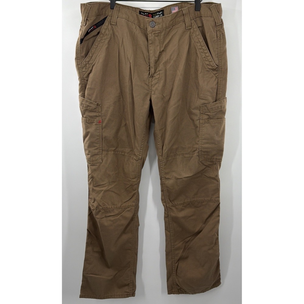 Ariat FR M5 Straight Leg Work Pants Mens 38x34 Camel Flame Resistant Cordura